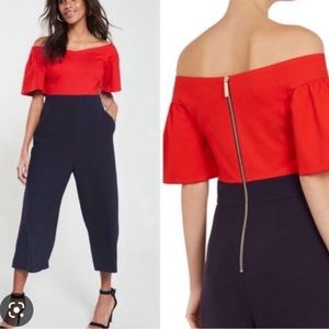 Ted Baker London Multi-Color Wide Leg Jumpsuit size 2, US size 6